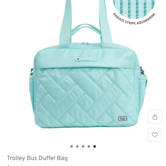 NWT Lug Trolley Bus duffle duffel bag aquamarine blue NEW - Picture 4 of 8